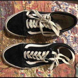 Black slip on vans only warn a couple of times